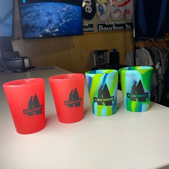 Kirkwood Red and Multicolor Shot Glass Set tahoe - Picture 2 of 5